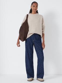 HUSH Romy Laser Spot Print Denim Cotton Jeans - view 2, Blue