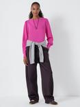 HUSH Emily Cotton Long Puff Sleeve Round Neck T-Shirt