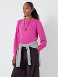 HUSH Emily Cotton Long Puff Sleeve Round Neck T-Shirt