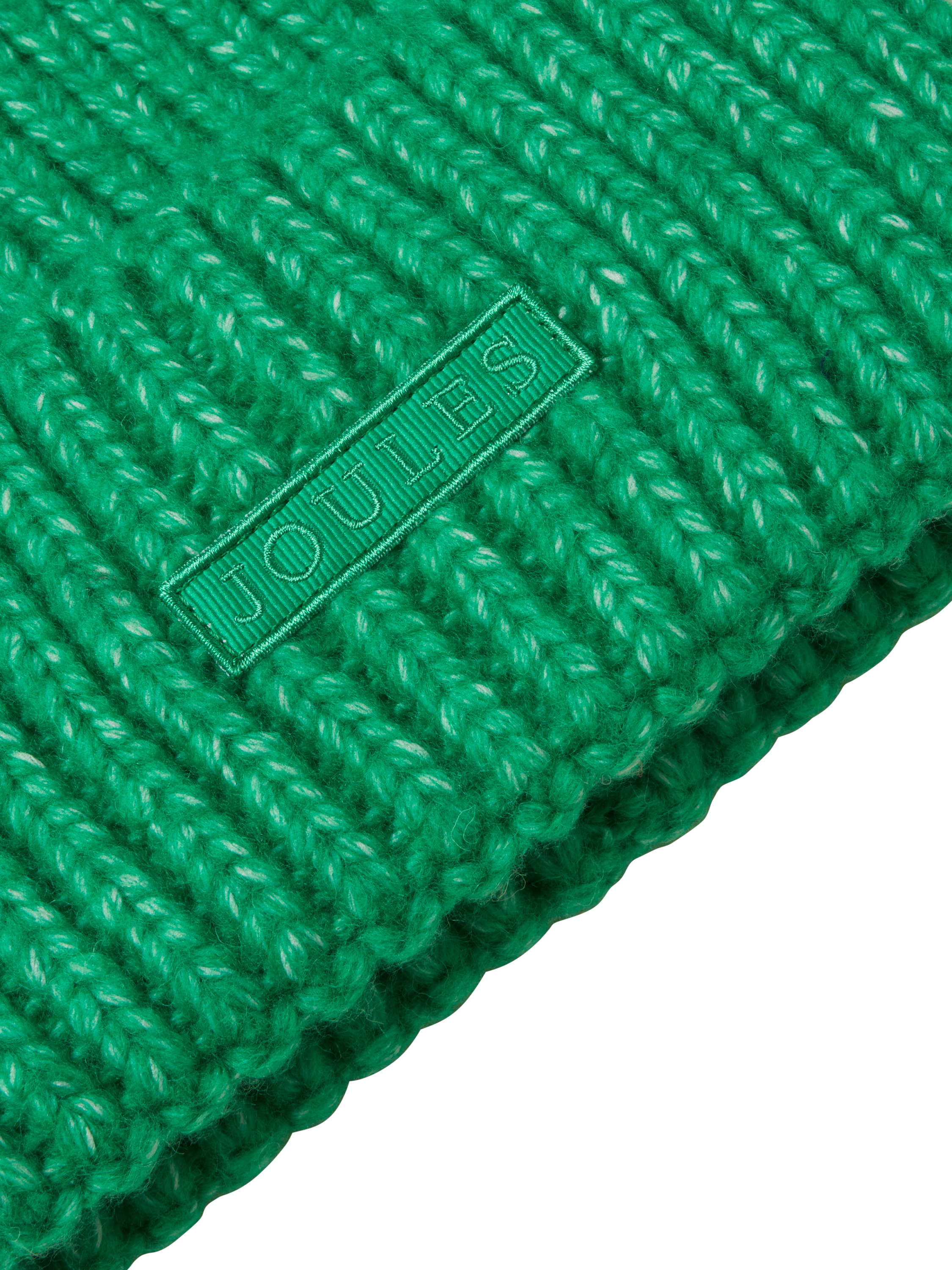 Product image 3 of 4, which shows Joules Rosa Beanie Hat, Green, One Size