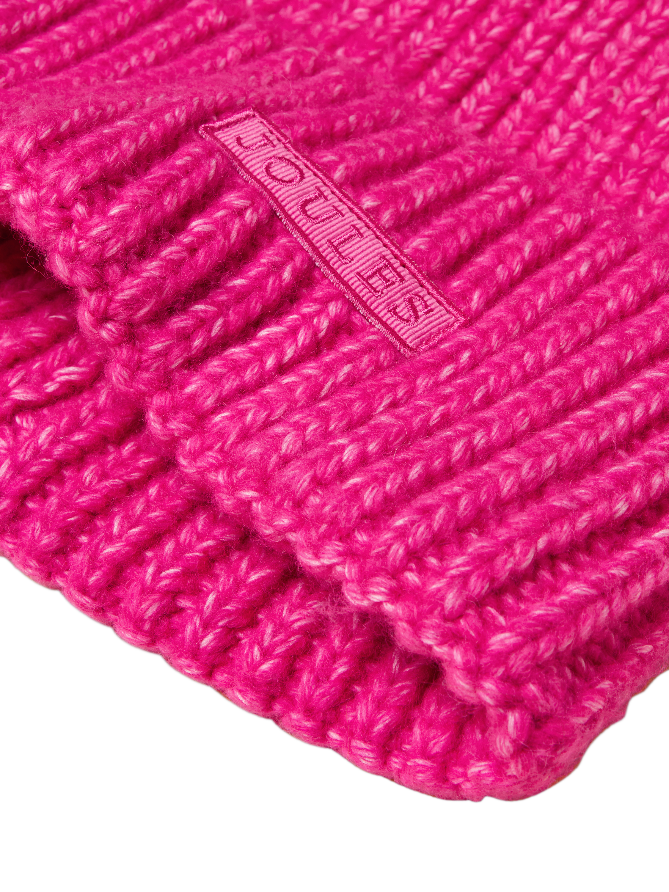 Product image 4 of 6, which shows Joules Rib Knit Beanie Hat, Pink