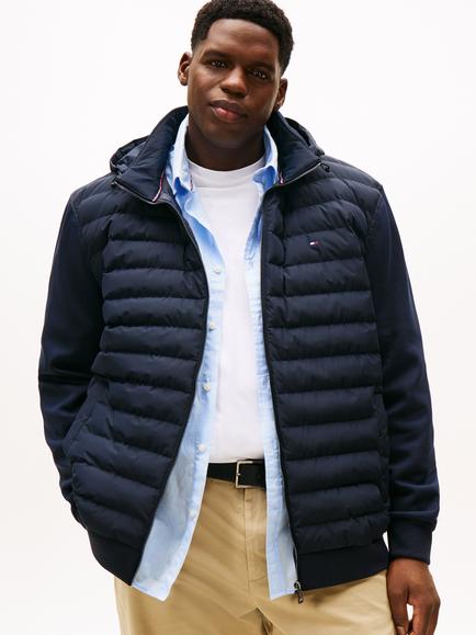 Tommy Hilfiger Intechno Knit Zip Hooded Jacket, Desert Sky, Desert Sky