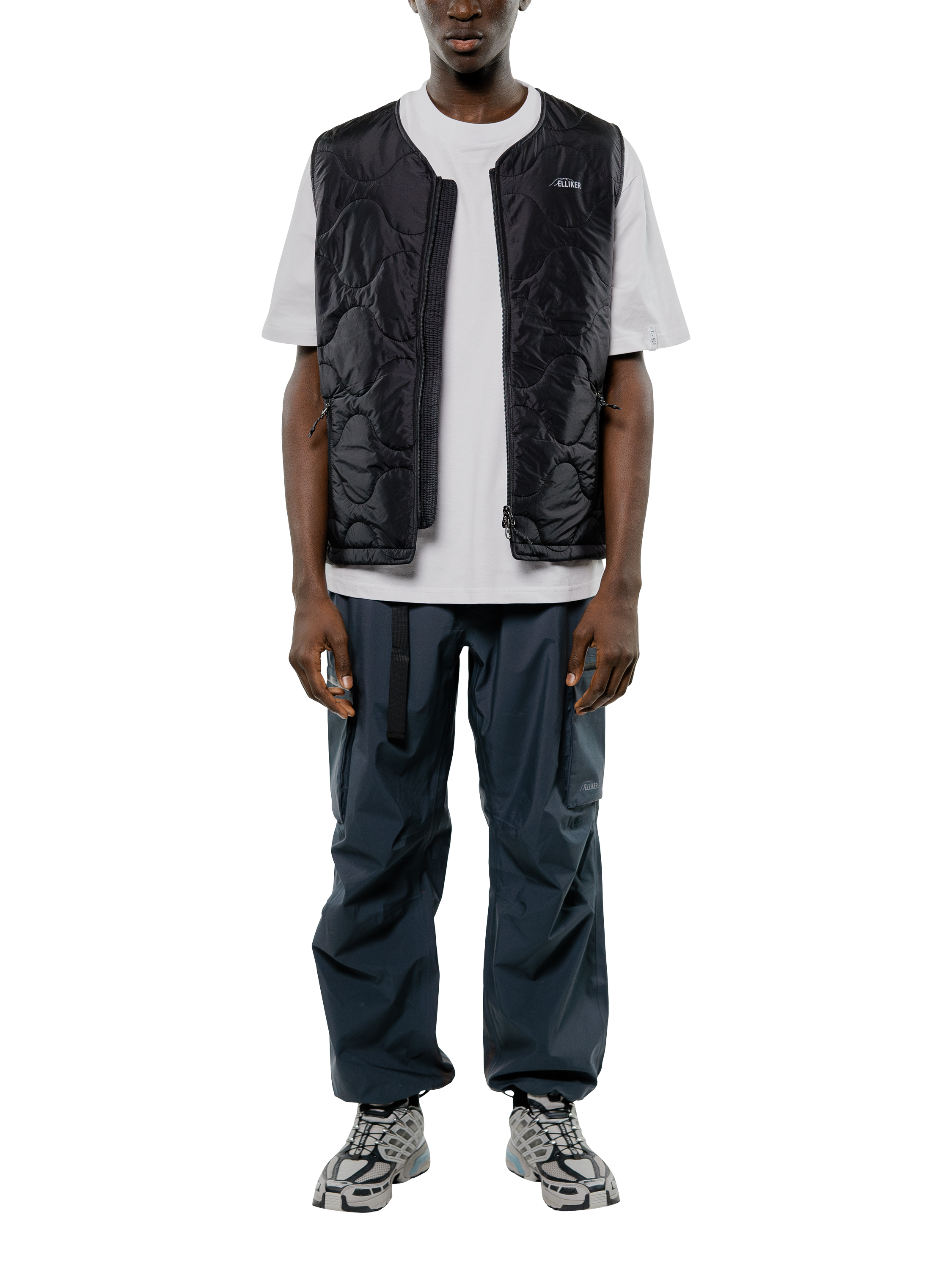 Product image 1 of 11, which shows ELLIKER Satron Insulated Onion Quilt Vest, Black, S