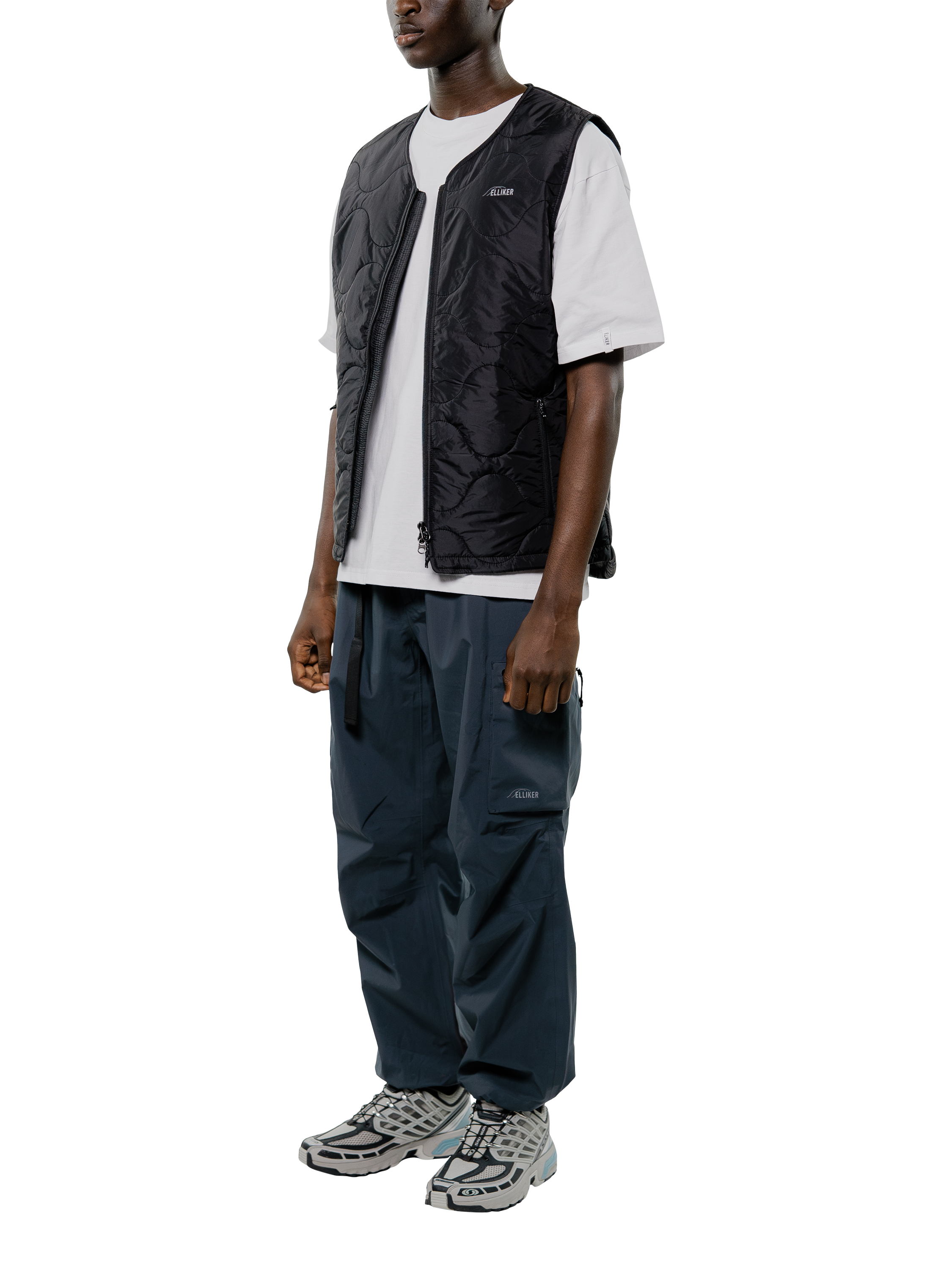 Product image 4 of 11, which shows ELLIKER Satron Insulated Onion Quilt Vest, Black, S