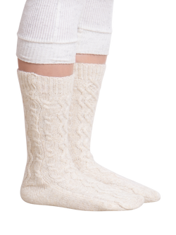 totes Women's Cable Knit Slouch Socks, Oat - view 2, Oat