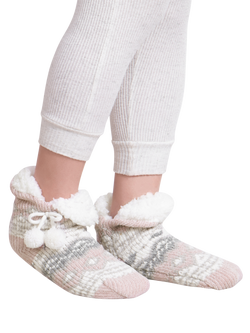 totes Women's Chenille Crop Knitted Slipper Socks, Multi - view 2, Multi