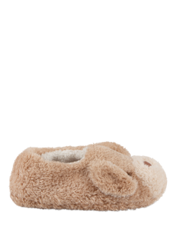 totes toasties Women's Novelty Dog Full Back Slippers, Beige, Beige