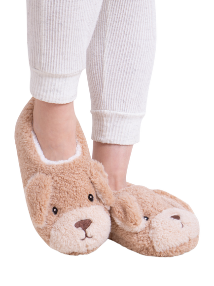 totes toasties Women's Novelty Dog Full Back Slippers, Beige - view 2, Beige