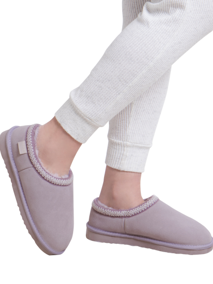totes toasties Women's Icons Microsuede Shoe Slippers, Lilac - view 2, Lilac