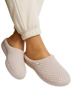 totes Popcorn Terry Mule Slippers - view 2, Oat