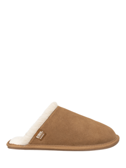 totes Isotoner Women's Suede Mule Slippers, Tan