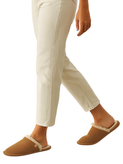 totes Isotoner Women's Suede Mule Slippers - view 2, Tan