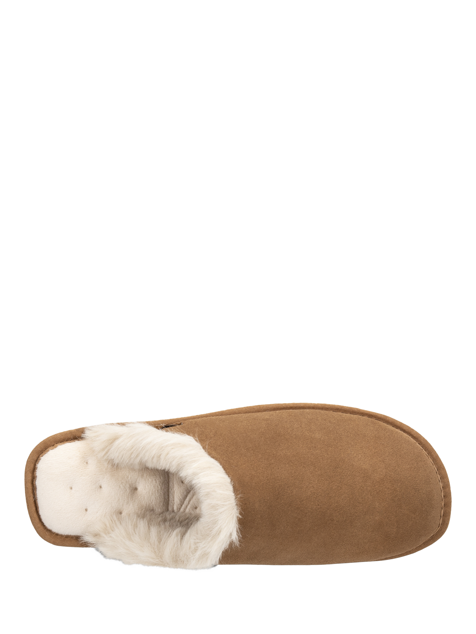 Product image 5 of 6, which shows totes Isotoner Women's Real Suede Mule Slippers, Tan, 4