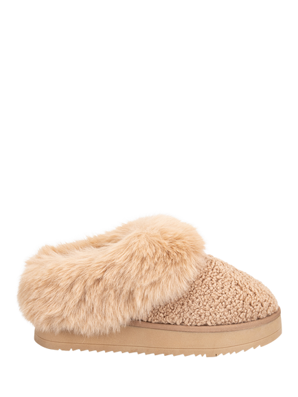 totes toasties Women's Icons Textured Mule Slippers, Camel, Camel