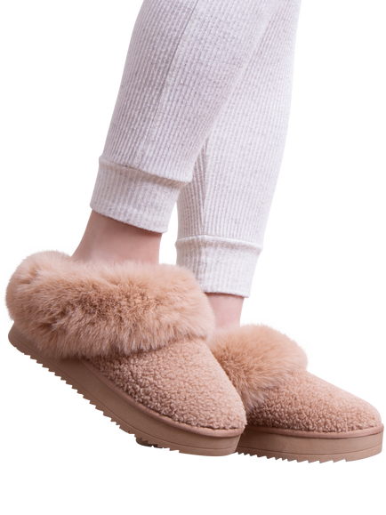 totes toasties Women's Icons Textured Mule Slippers, Camel - view 2, Camel