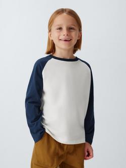 John Lewis Kids' Raglan Sleeve Tops, Pack of 3, Blue,green,gardenia - view 2, Blue,green,gardenia
