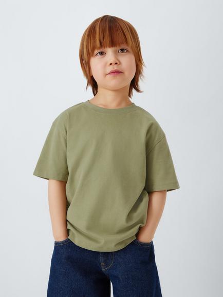 John Lewis Kids' Crew Neck T-Shirts, Pack of 4, Multi - view 2, Multi