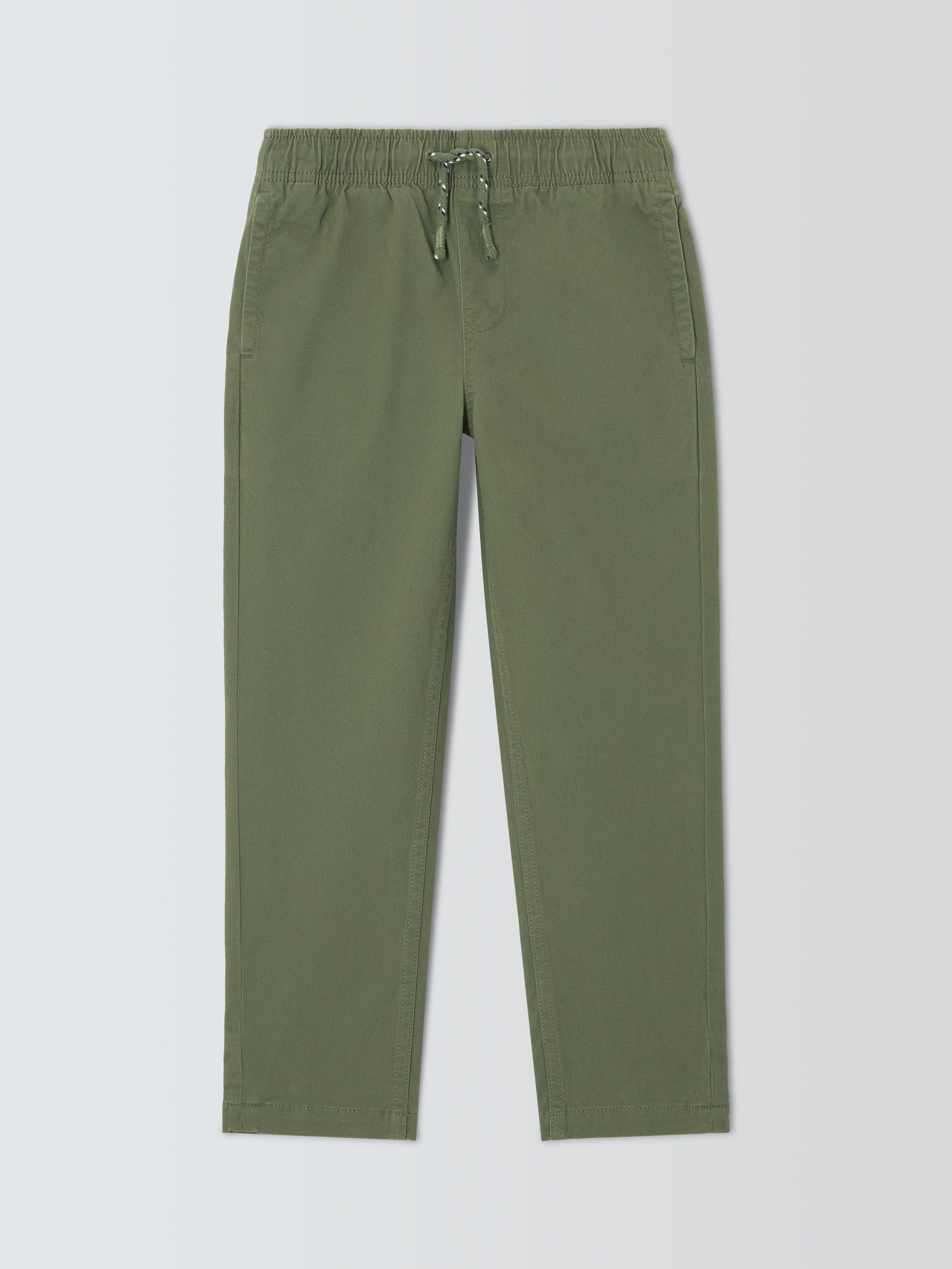 Product image 1 of 3, which shows John Lewis Kids' Pull On Straight Chinos, Khaki, 3 years