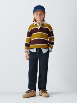 John Lewis Kids' Pull On Straight Chinos, Navy - view 2, Navy