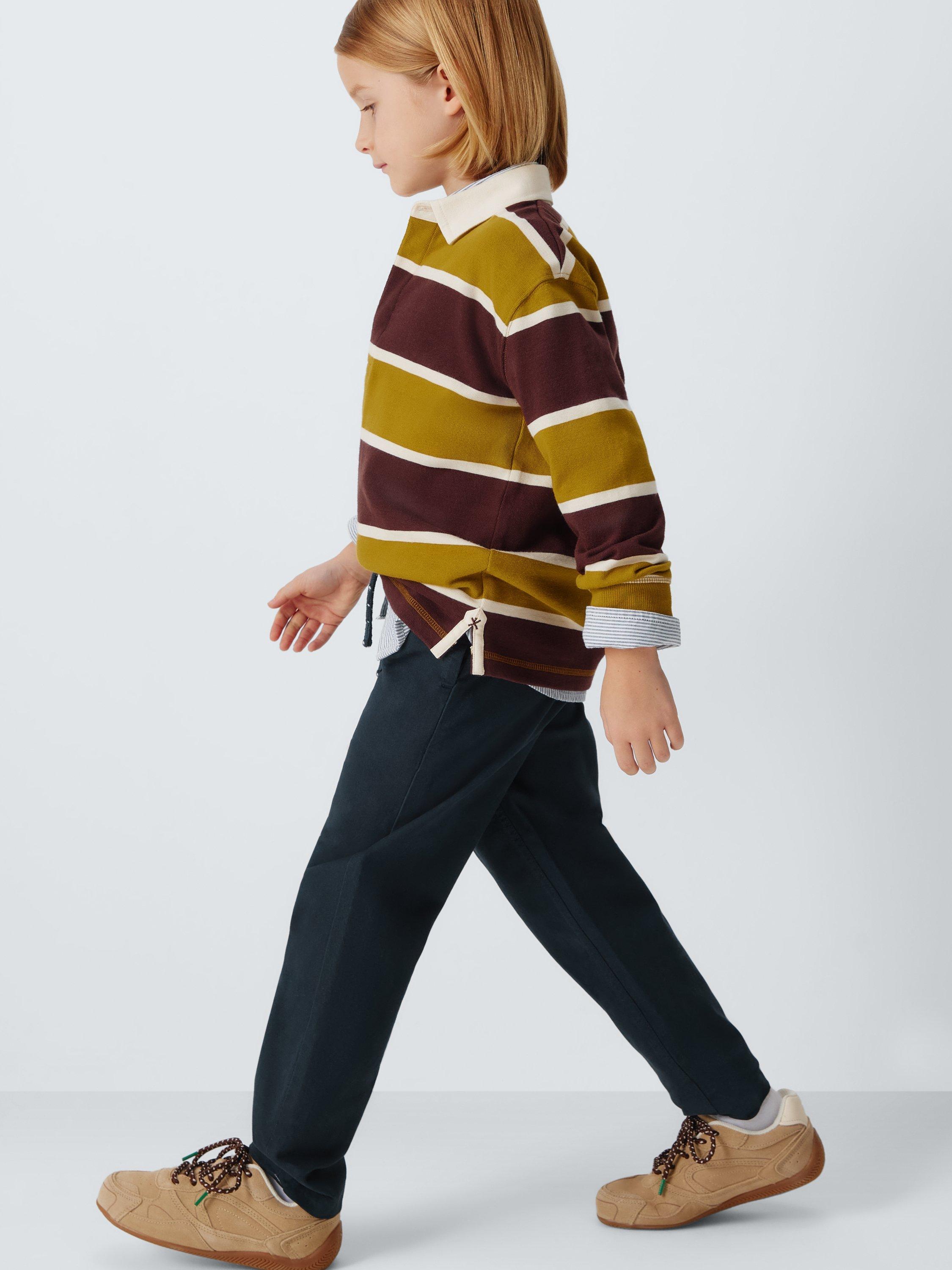 Product image 5 of 7, which shows John Lewis Kids' Pull On Straight Chinos, Navy, 3 years