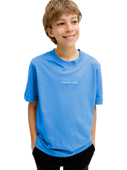 Jack & Jones Kids' Slogan T-Shirt, Marina - view 2, Marina