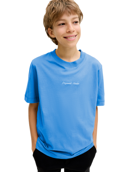Jack & Jones Kids' Slogan T-Shirt, Marina - view 2, Marina