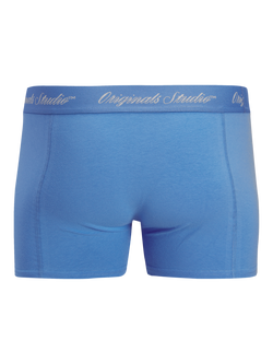 Jack & Jones Kids' Cotton Rich Trunks, Pack of 3, Blue/Grey/Black - view 2, Blue/Grey/Black