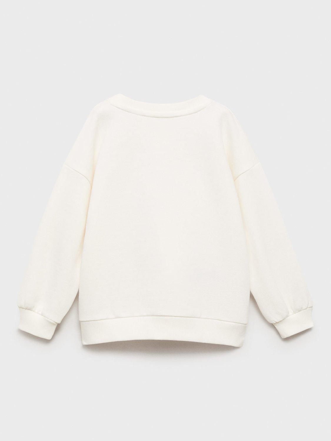 Product image 2 of 4, which shows Mango Kids' Cotton Bluey Sweatshirt, Natural White, 2-3 years