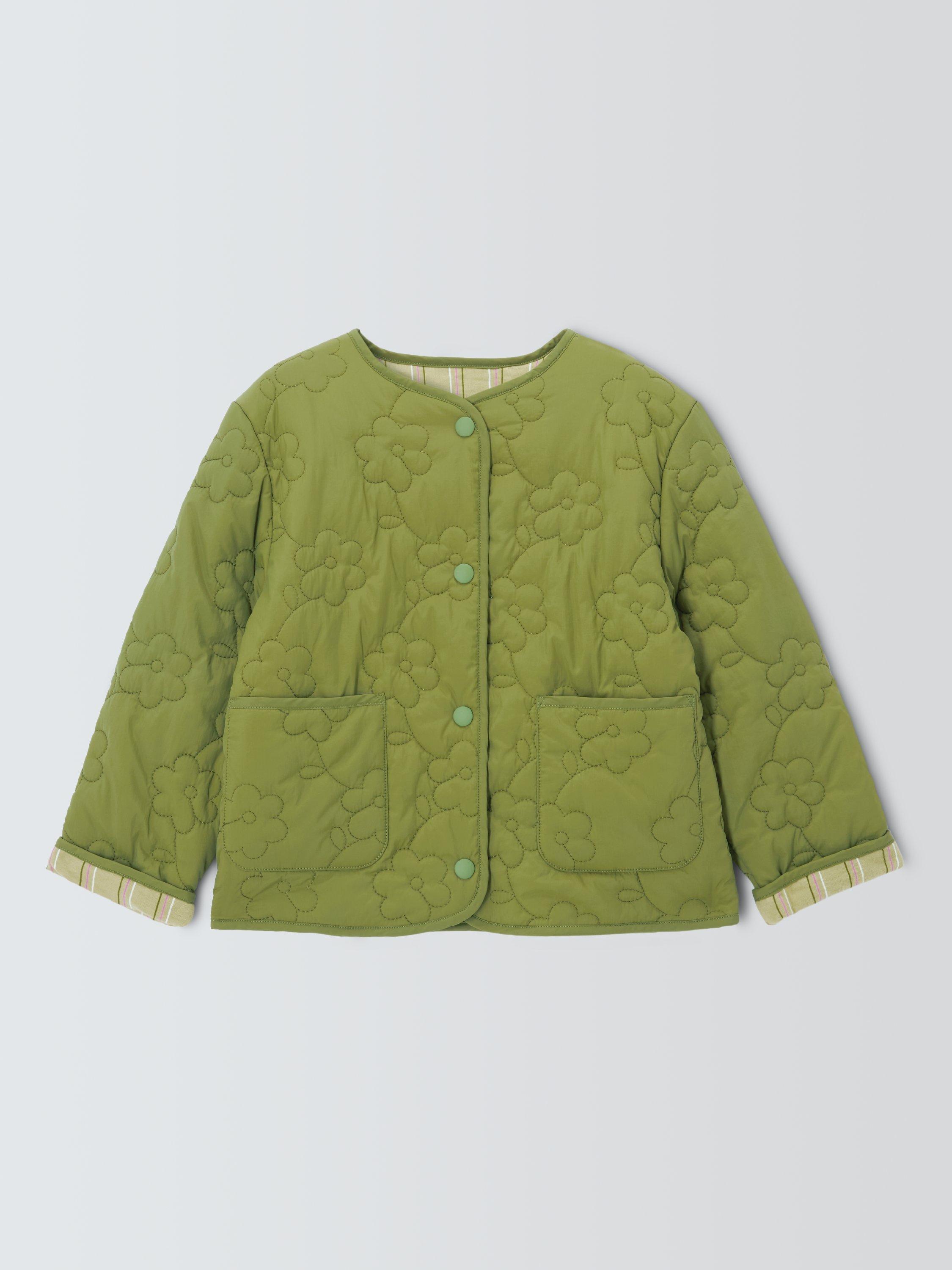 Product image 5 of 9, which shows John Lewis Kids' Reversible Quilted Jacket, Green, 3 years