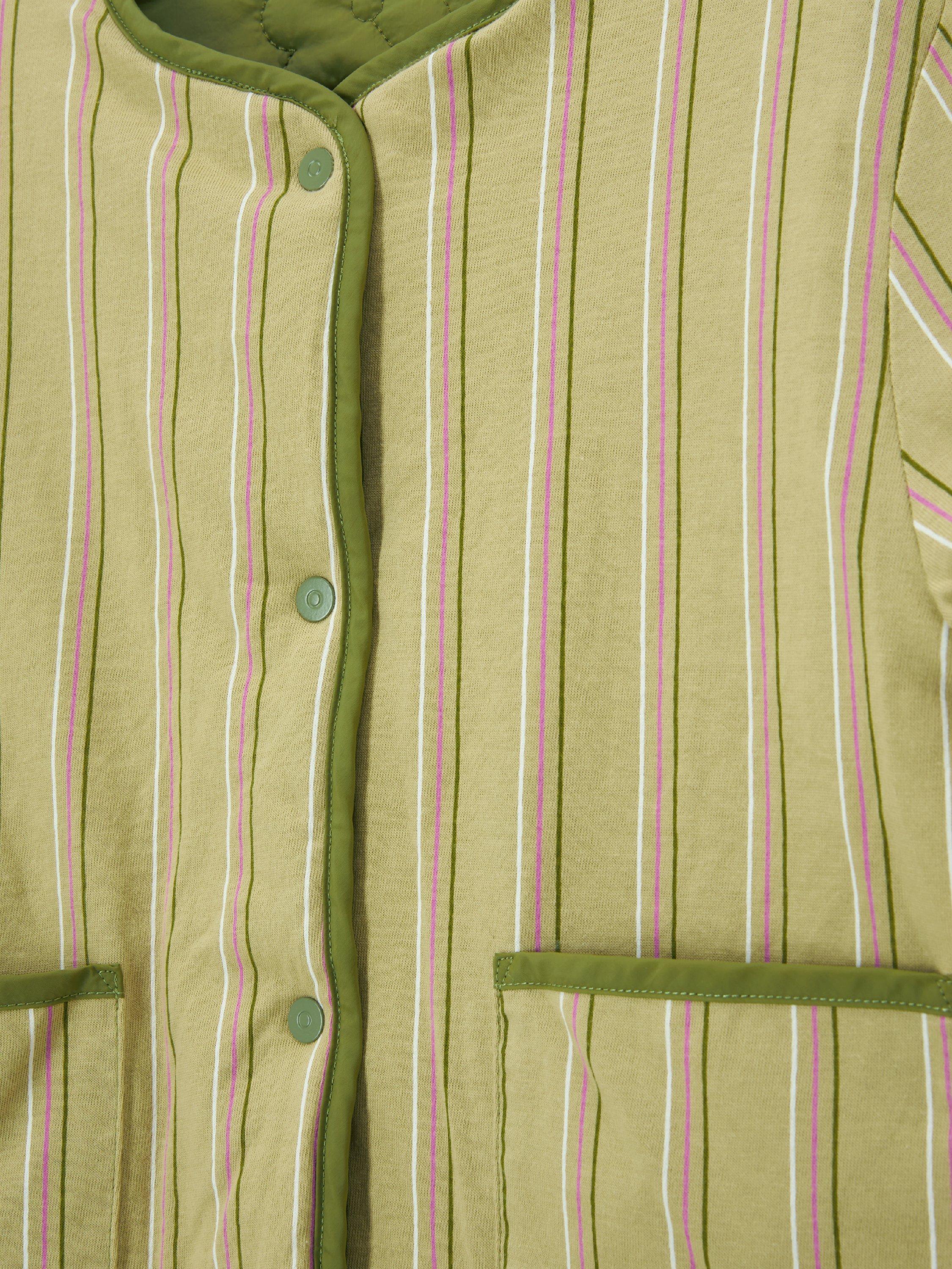 Product image 8 of 9, which shows John Lewis Kids' Reversible Quilted Jacket, Green, 3 years