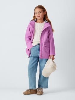 John Lewis Kids' Shower Resistant Mac, Pink - view 2, Pink