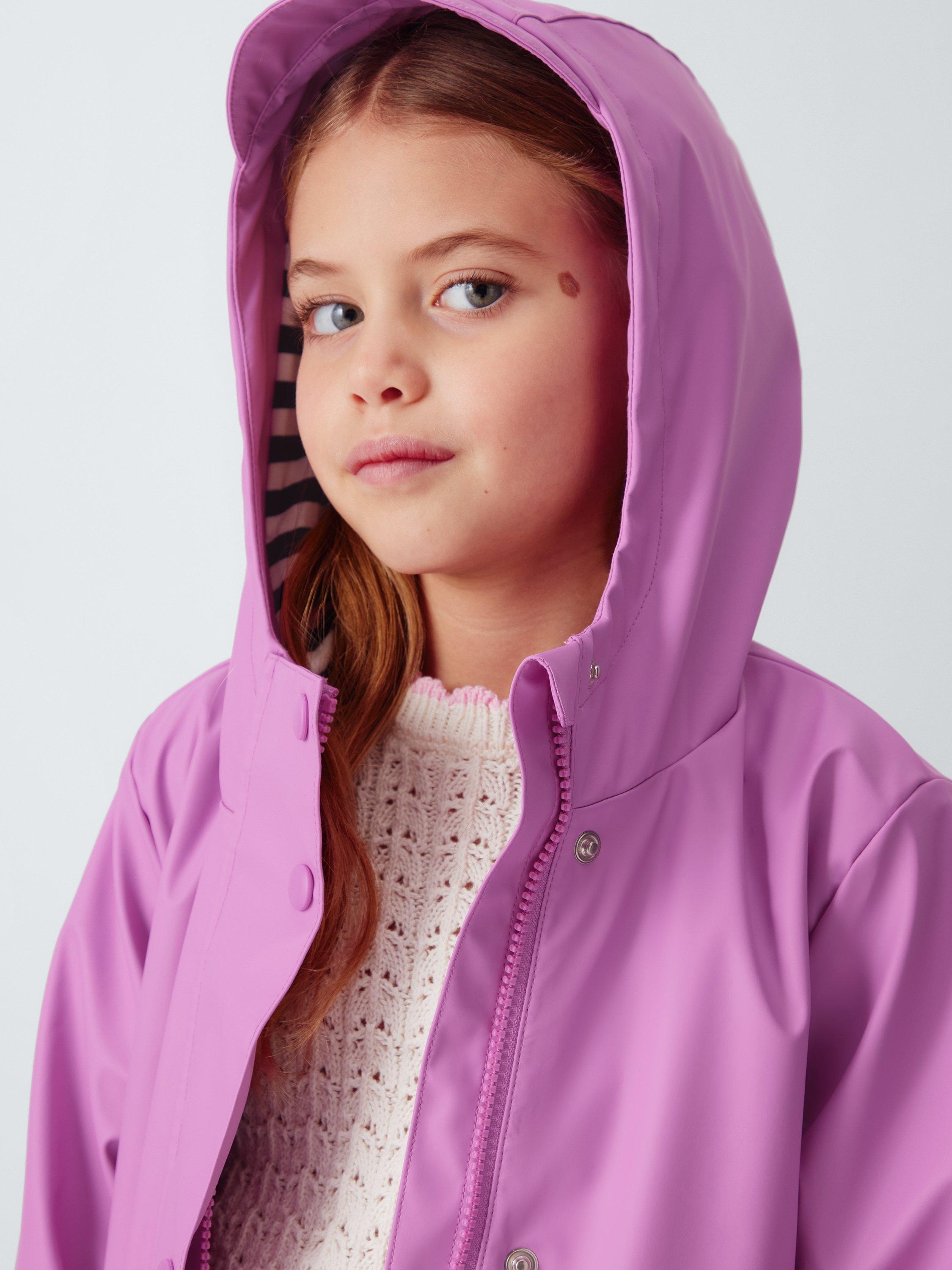 Product image 4 of 7, which shows John Lewis Kids' Shower Resistant Mac, Pink, 3 years