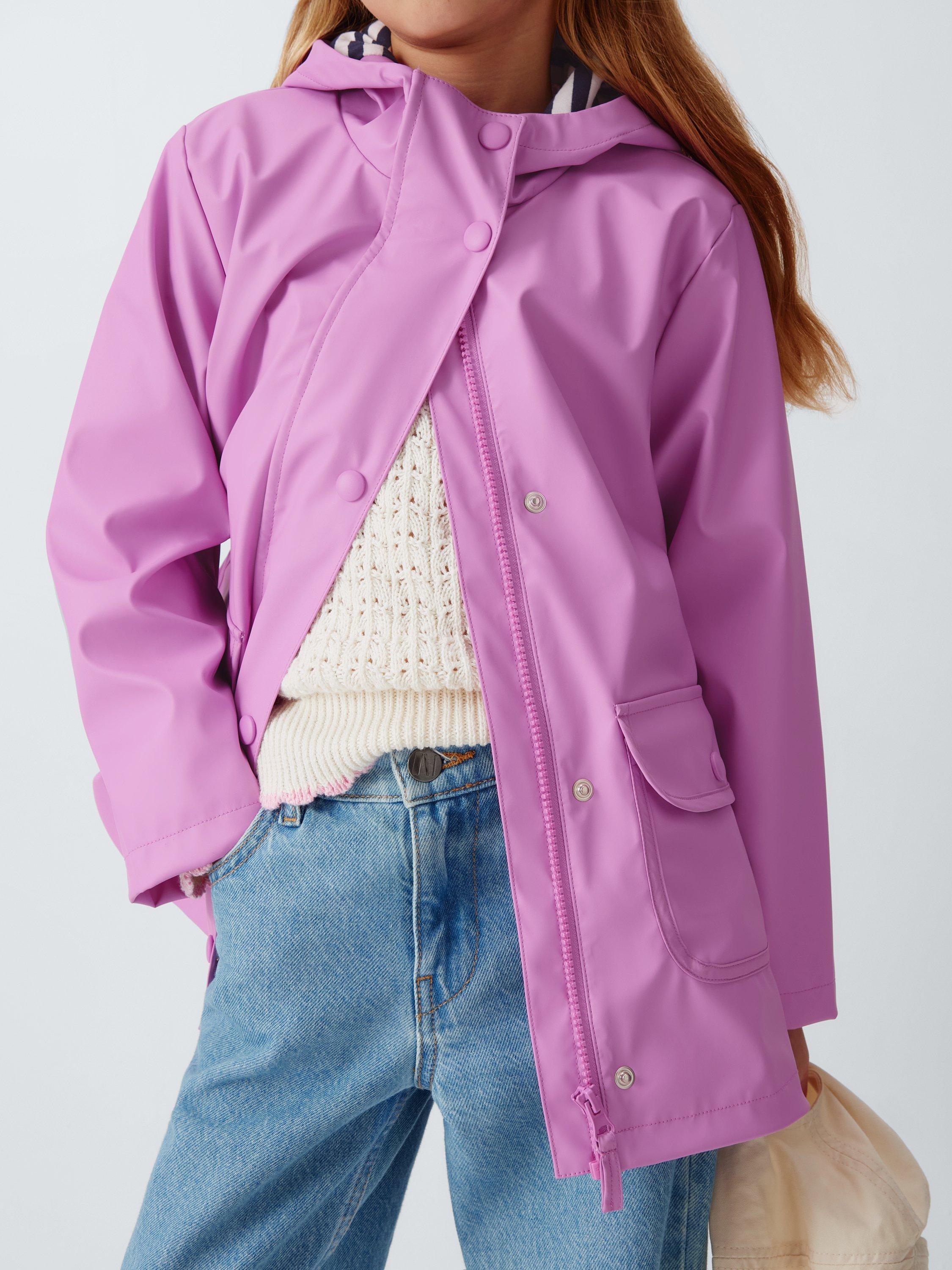 Product image 6 of 7, which shows John Lewis Kids' Shower Resistant Mac, Pink, 3 years