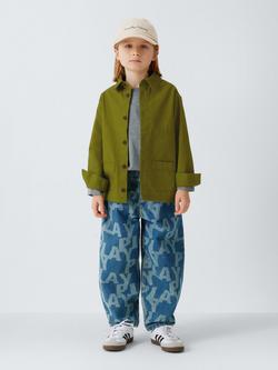 John Lewis Kids' Slub Cotton Shirt, Olive, Olive