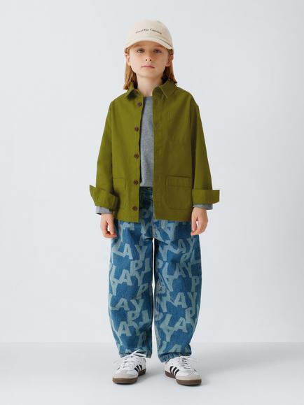 John Lewis Kids' Slub Cotton Shirt, Olive, Olive
