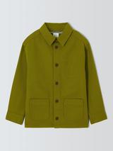 John Lewis Kids' Slub Cotton Shirt, Olive
