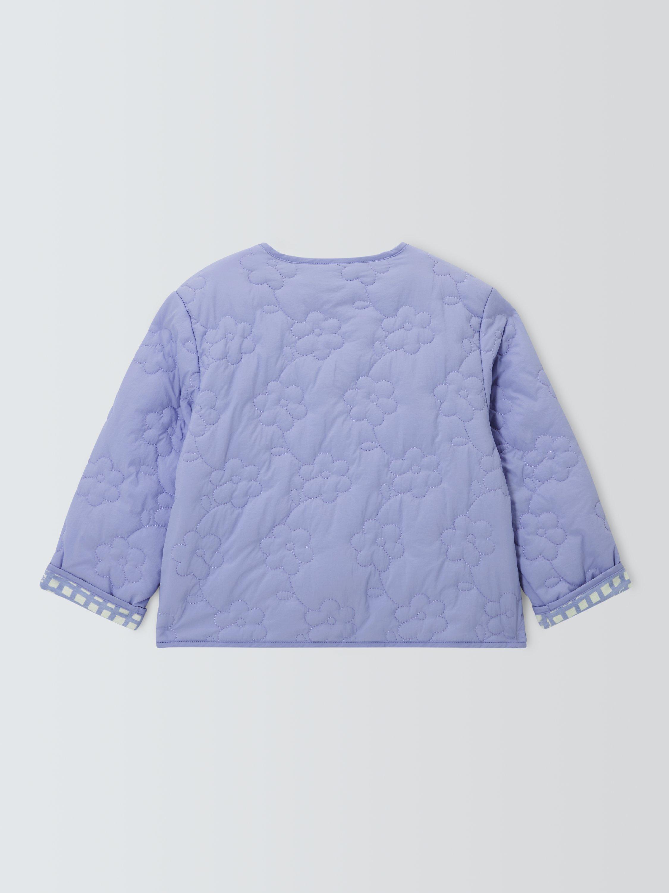 Product image 9 of 9, which shows John Lewis Kids' Reversible Quilted Jacket, Purple, 3 years
