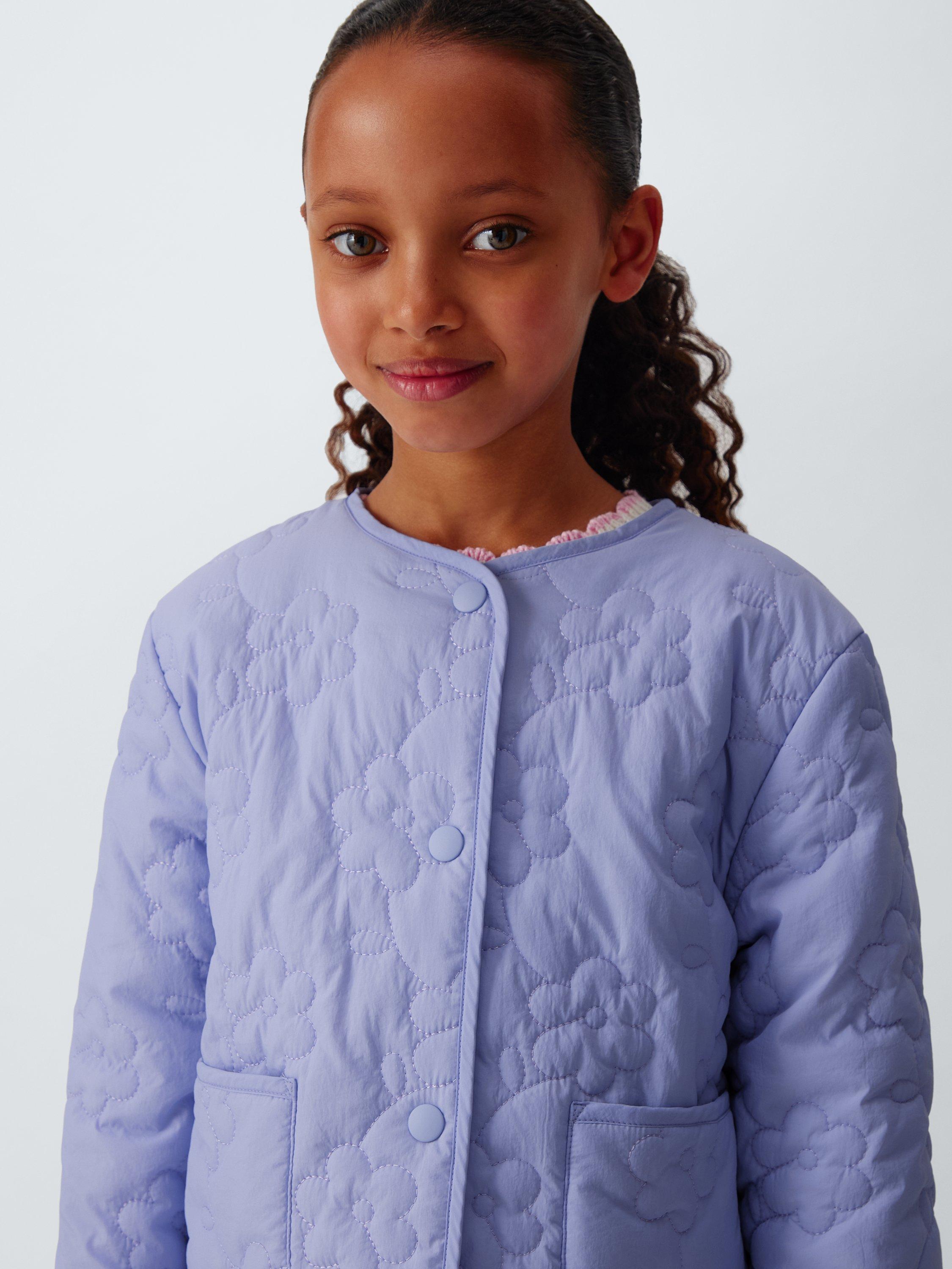Product image 5 of 9, which shows John Lewis Kids' Reversible Quilted Jacket, Purple, 3 years