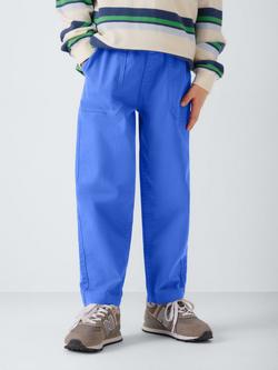 John Lewis Kids' Herringbone Straight Trousers, Blue, Blue