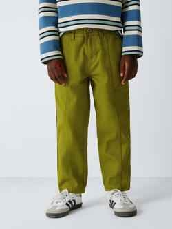 John Lewis Kids' Panel Utility Trousers, Olive, Olive