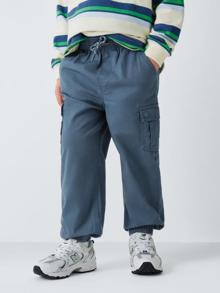 John Lewis Kids' Ripstop Cargo Trousers, Vintage Indigo, Vintage Indigo