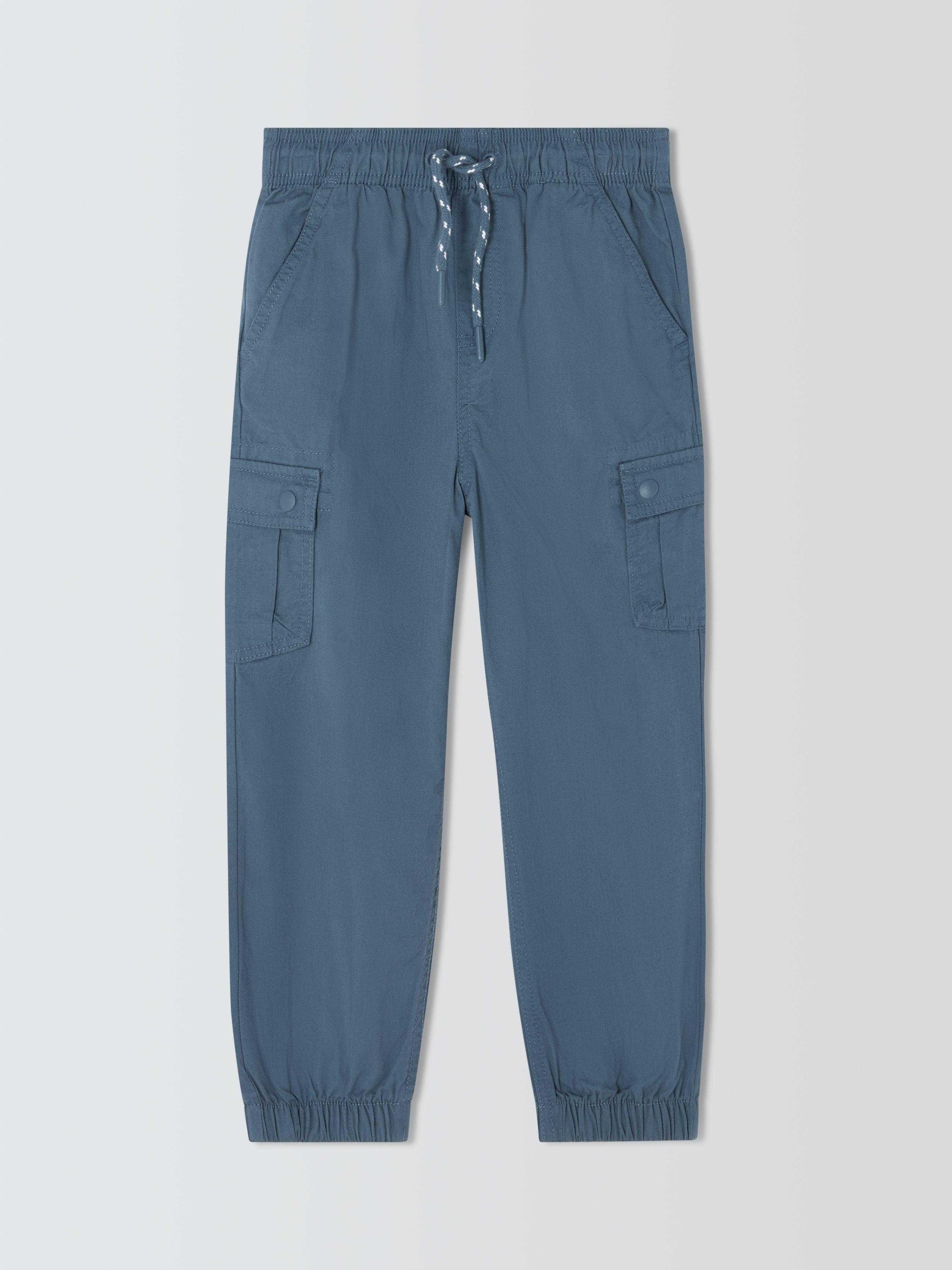 Product image 1 of 3, which shows John Lewis Kids' Ripstop Cargo Trousers, Navy, 3 years