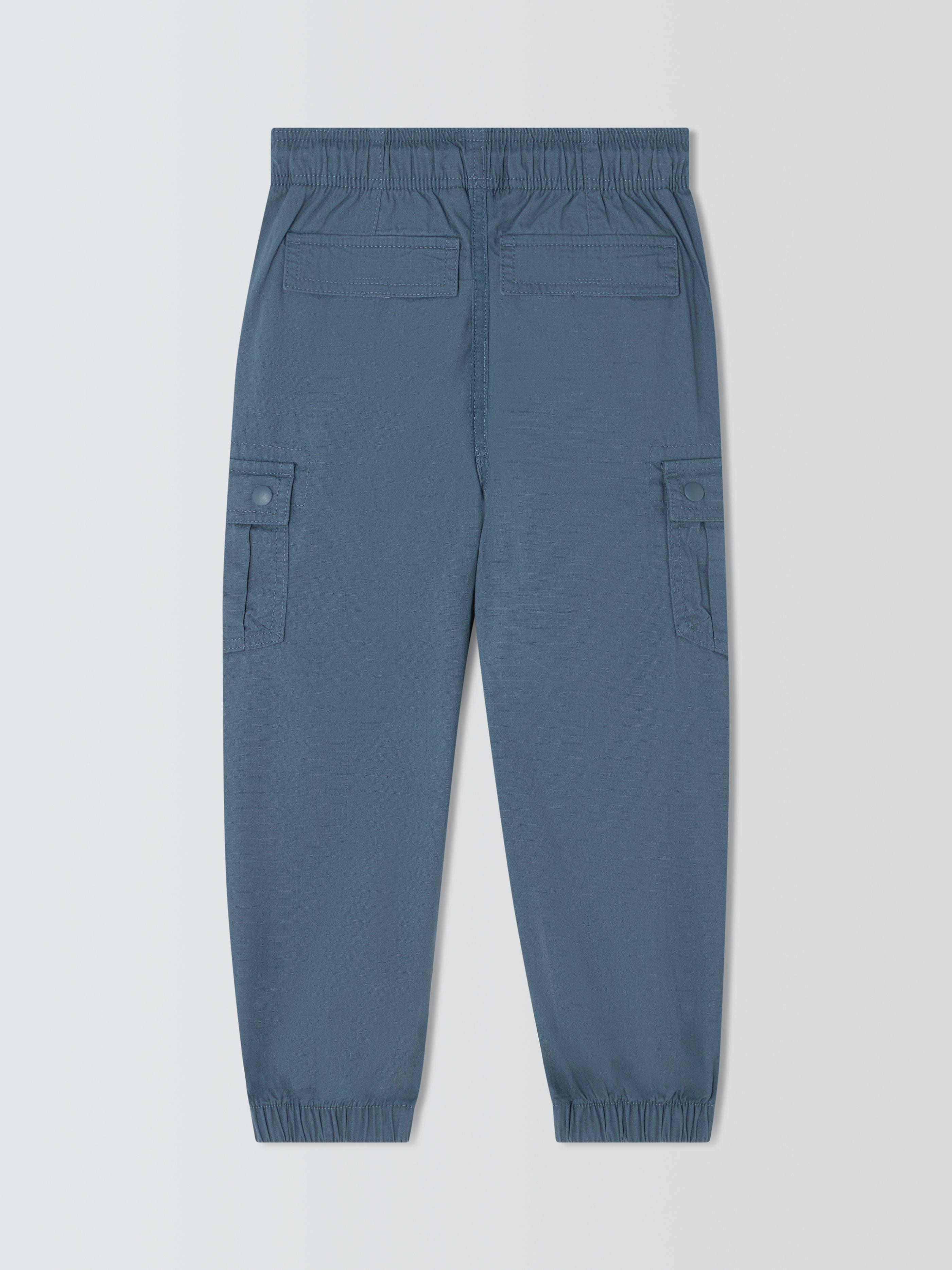 Product image 2 of 3, which shows John Lewis Kids' Ripstop Cargo Trousers, Navy, 3 years