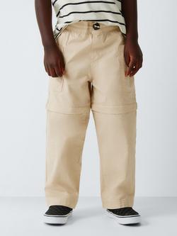 John Lewis Kids' Ripstop Zip Off Trousers, Natural, Natural