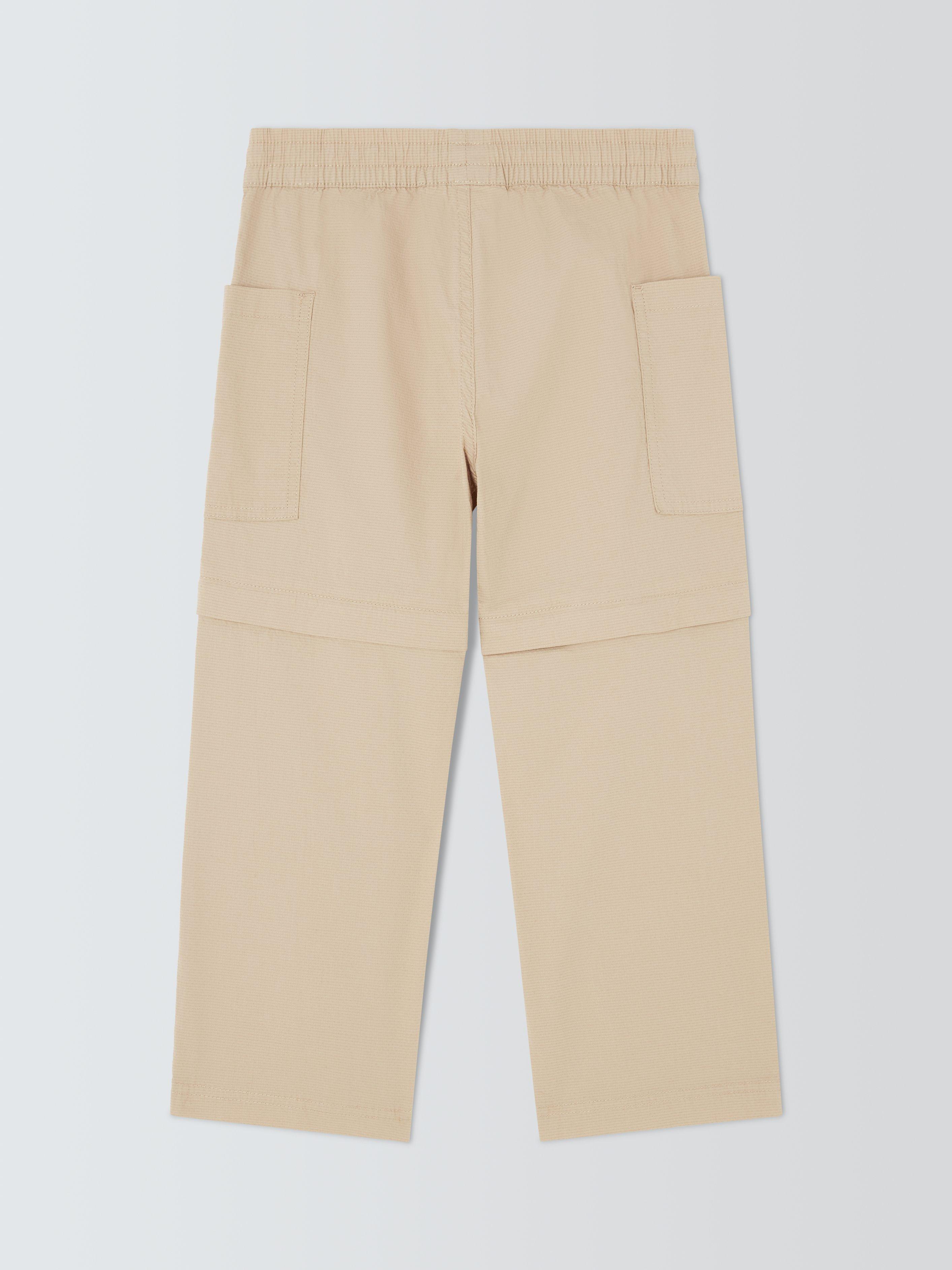 Product image 2 of 3, which shows John Lewis Kids' Ripstop Zip Off Trousers, Natural, 3 years