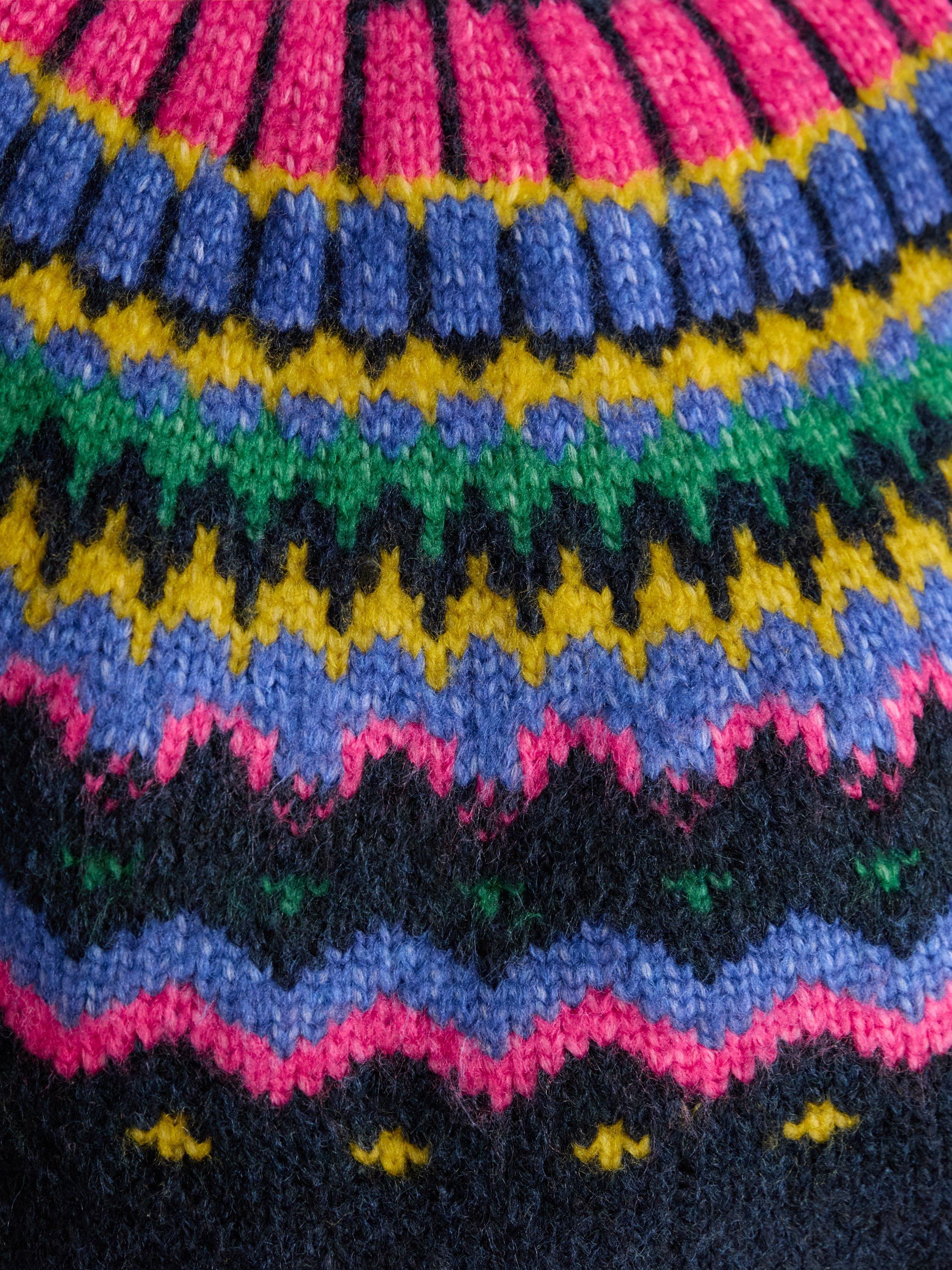 Product image 4 of 8, which shows Joules Crew Neck Fair Isle Jumper, Navy, XS