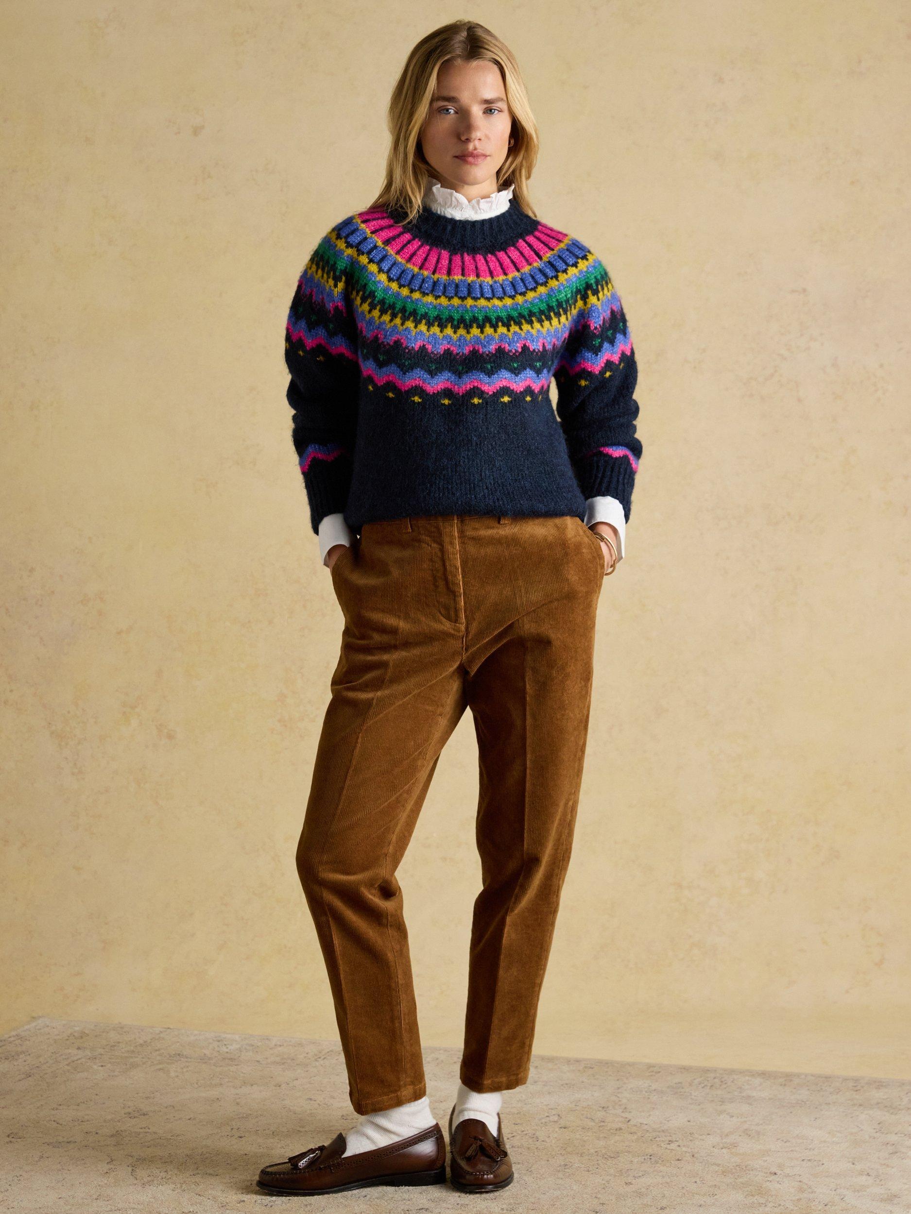 Product image 7 of 8, which shows Joules Crew Neck Fair Isle Jumper, Navy, XS
