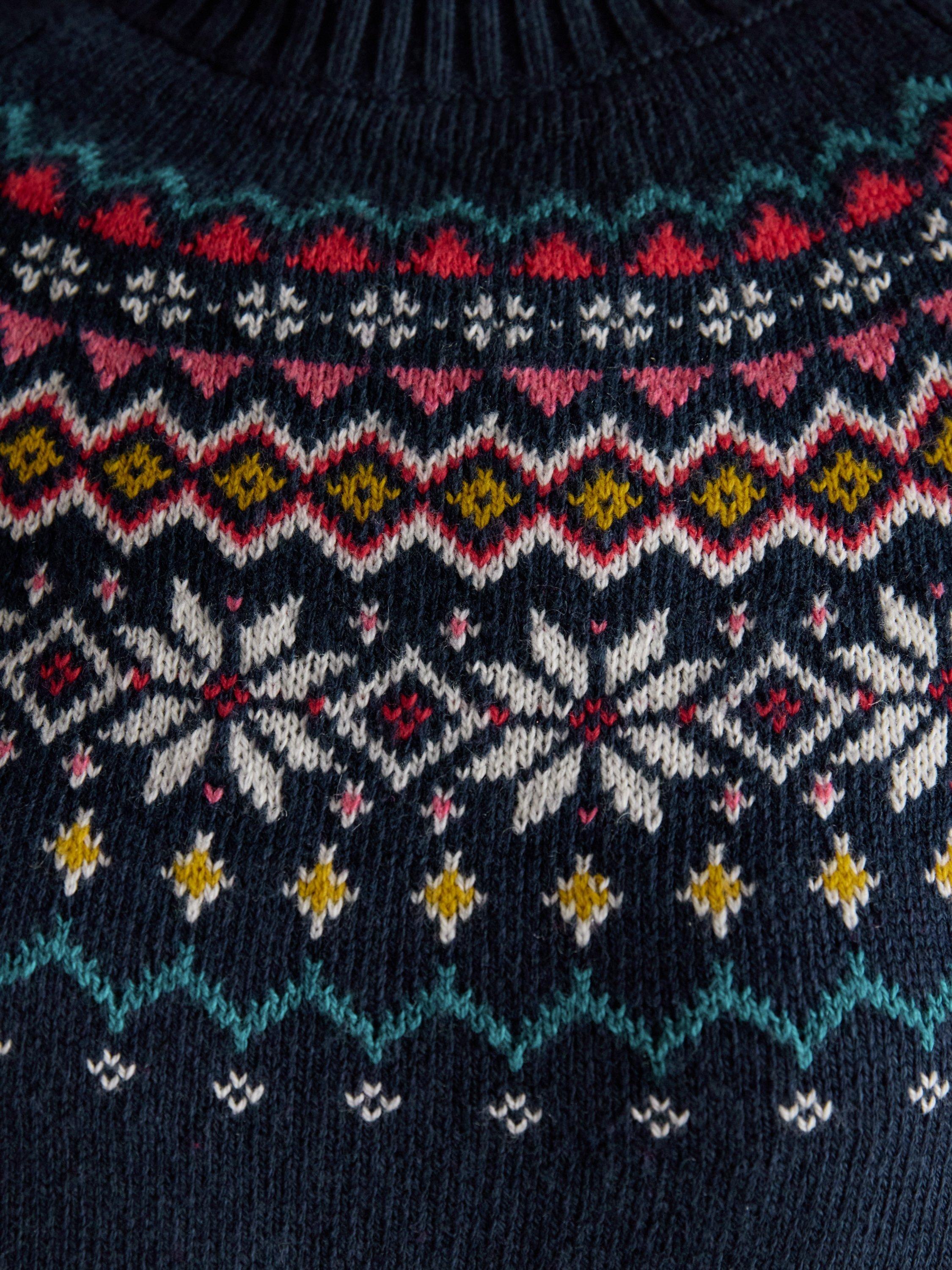Product image 5 of 7, which shows Joules Alba Fair Isle Jumper, Navy, XS