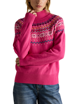 Joules Alba Fair Isle Jumper, Pink