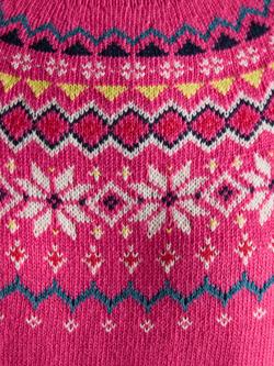 Joules Alba Fair Isle Jumper - view 2, Pink